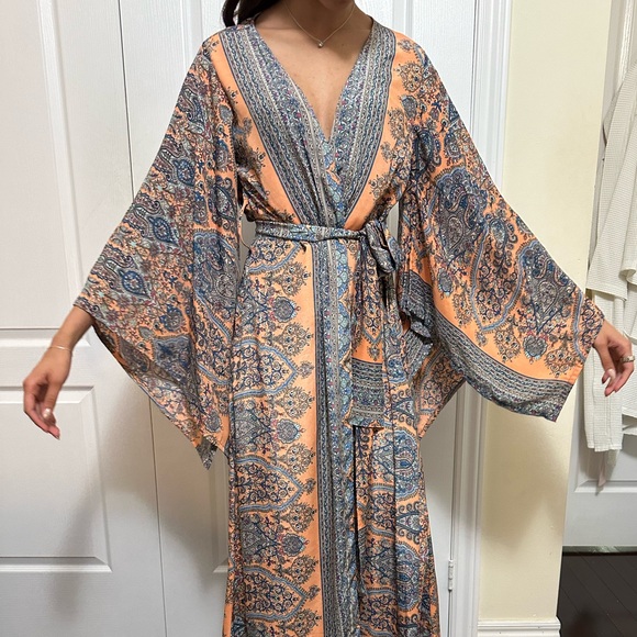 Piramide orange maxi wrap dress from Ibiza Line (XS) - Picture 7 of 7